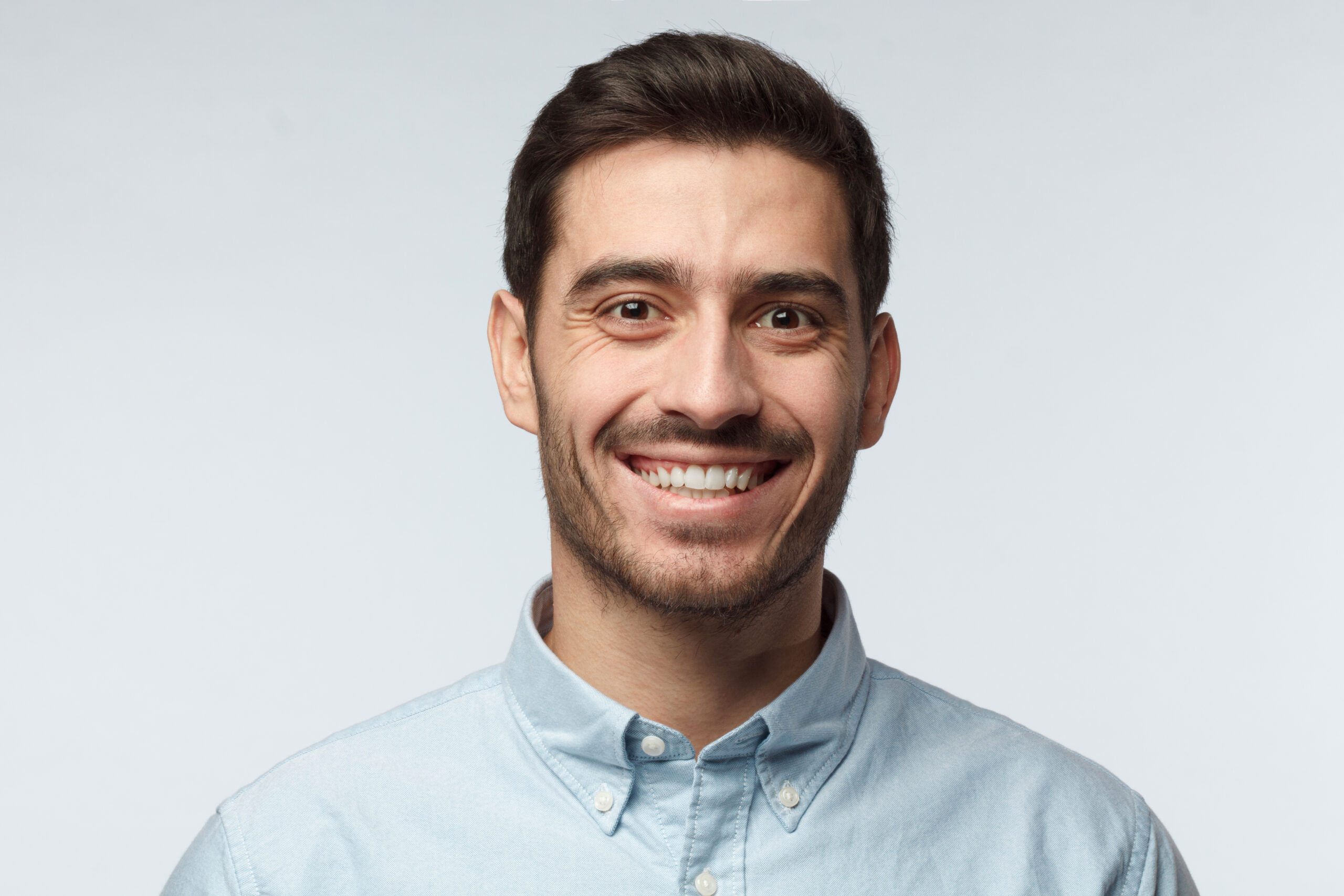 Studio,Headshot,Of,Young,Happy,European,Caucasian,Man,Pictured,Isolated